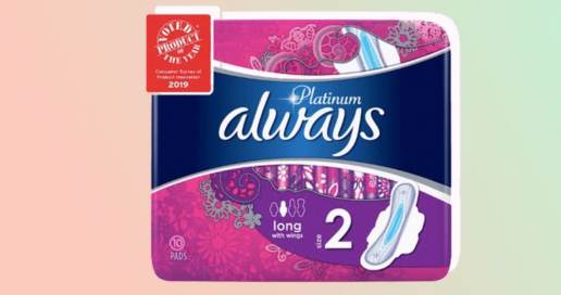 Always is removing the female symbol from its period products