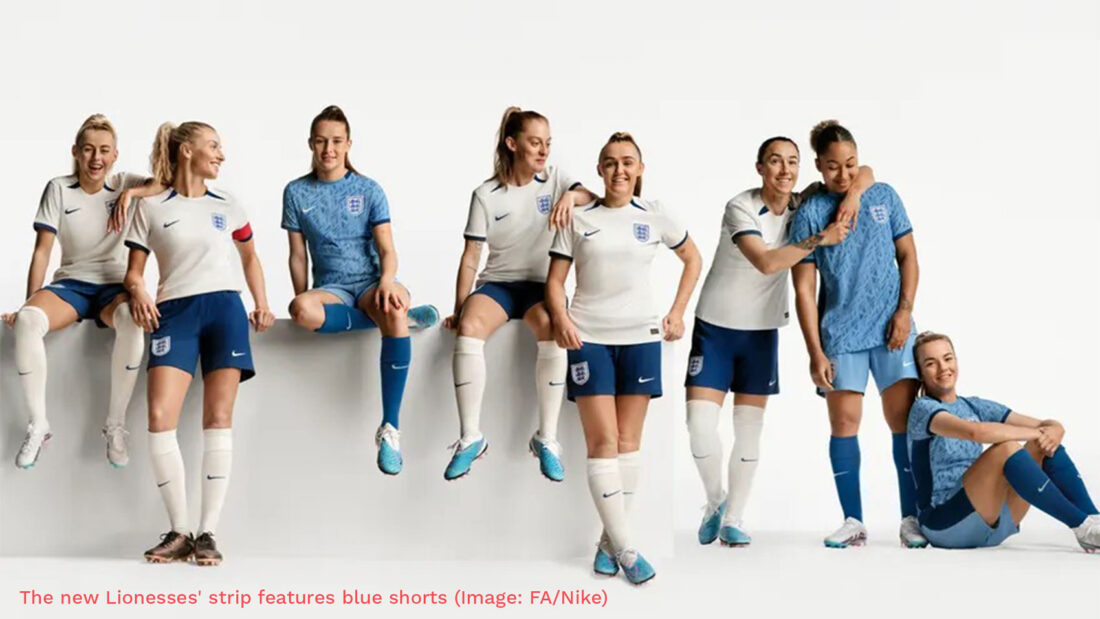 image shows some of the England Lionesses team